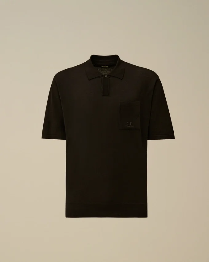 Polo met korte mouwen van Lisle-garen