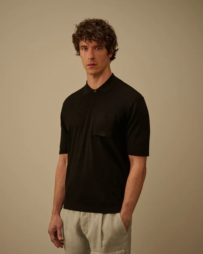 Polo met korte mouwen van Lisle-garen