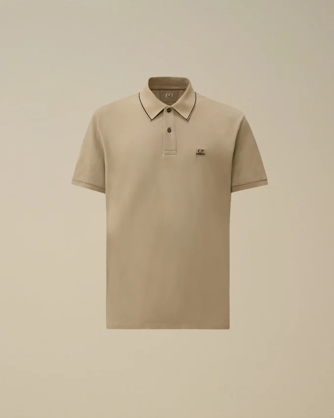Polo met logo, korte mouwen, van stretchpiqué