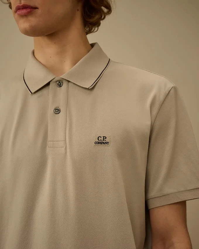 Polo met logo, korte mouwen, van stretchpiqué