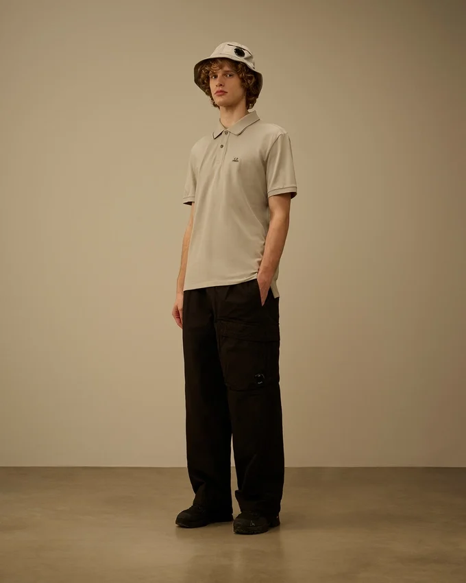 Polo met logo, korte mouwen, van stretchpiqué