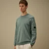 Sea Island-katoenen trui met ronde hals en Lens-motief