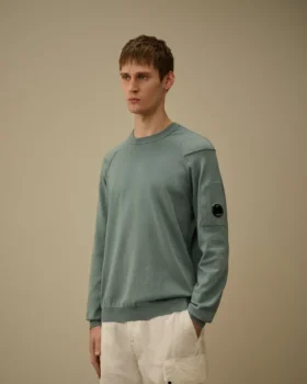 Sea Island-katoenen trui met ronde hals en Lens-motief