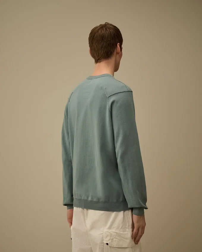 Sea Island-katoenen trui met ronde hals en Lens-motief