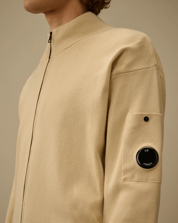 Sea Island-katoenen vest met ritssluiting voor Lens-brillen