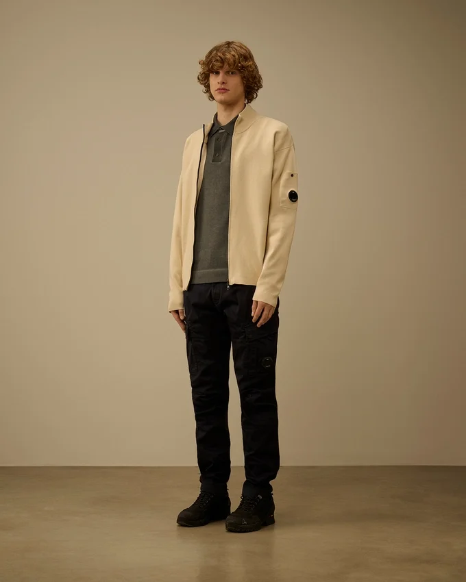 Sea Island-katoenen vest met ritssluiting voor Lens-brillen