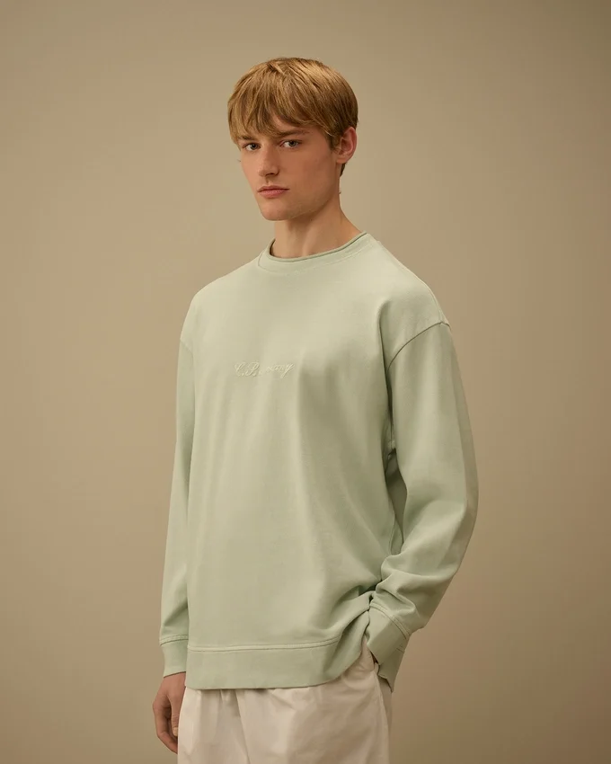 Sweatshirt met boxy pasvorm en mockneck van gekamd jersey 10/2