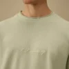 Sweatshirt met boxy pasvorm en mockneck van gekamd jersey 10/2