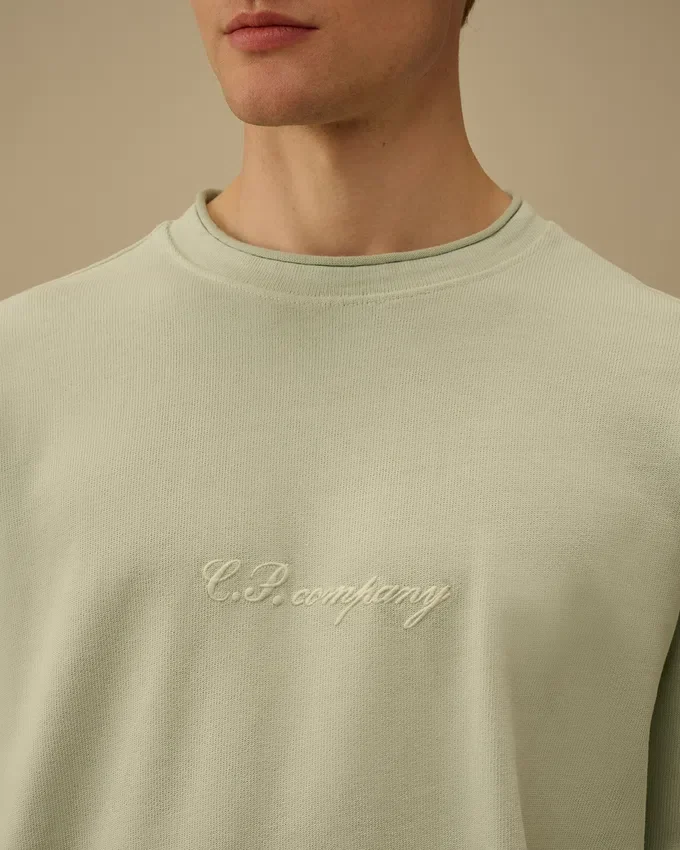 Sweatshirt met boxy pasvorm en mockneck van gekamd jersey 10/2
