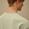 Sweatshirt met boxy pasvorm en mockneck van gekamd jersey 10/2