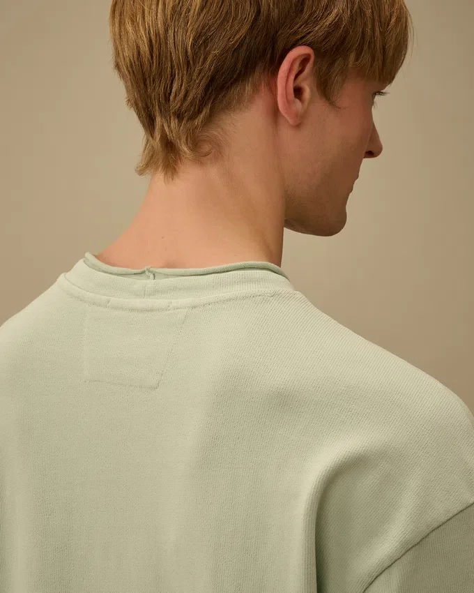 Sweatshirt met boxy pasvorm en mockneck van gekamd jersey 10/2