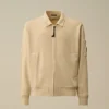 Sweatshirt van katoen met diagonale fleece, rits en Lens