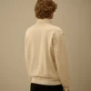 Sweatshirt van katoen met diagonale fleece, rits en Lens