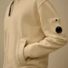 Sweatshirt van katoen met diagonale fleece, rits en Lens