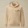 U16 Diagonal Fleece-Sweatshirt met capuchon en ritssluiting
