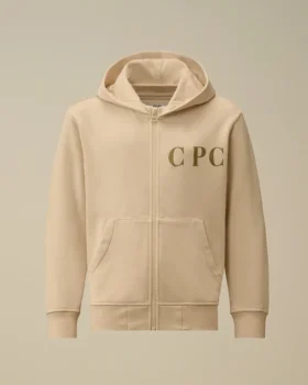 U16 Diagonal Fleece-Sweatshirt met capuchon en ritssluiting