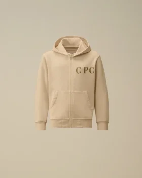 U16 Diagonal Fleece-Sweatshirt met capuchon en ritssluiting