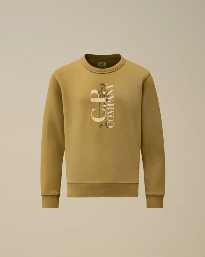 U16 Diagonal Fleece-Sweatshirt met ronde hals