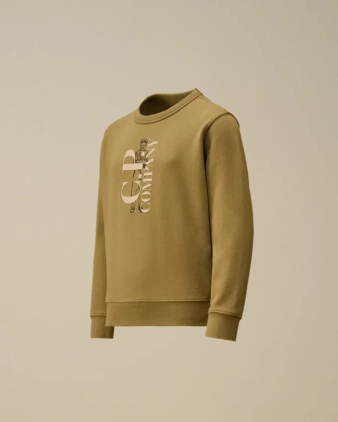 U16 Diagonal Fleece-Sweatshirt met ronde hals