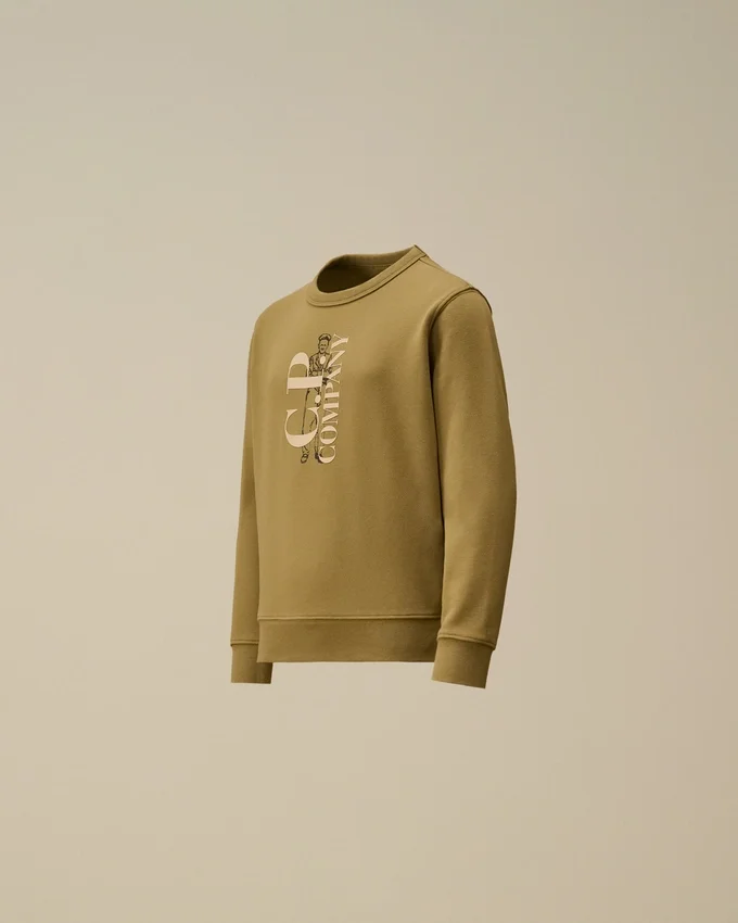 U16 Diagonal Fleece-Sweatshirt met ronde hals
