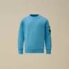 U16 Diagonal Fleece-Sweatshirt met ronde hals en lensmotief
