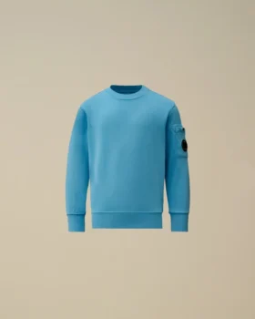 U16 Diagonal Fleece-Sweatshirt met ronde hals en lensmotief