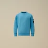 U16 Diagonal Fleece-Sweatshirt met ronde hals en lensmotief