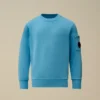 U16 Diagonal Fleece-Sweatshirt met ronde hals en lensmotief