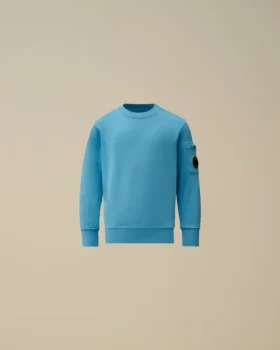 U16 Diagonal Fleece-Sweatshirt met ronde hals en lensmotief