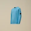 U16 Diagonal Fleece-Sweatshirt met ronde hals en lensmotief