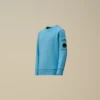 U16 Diagonal Fleece-Sweatshirt met ronde hals en lensmotief