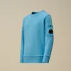 U16 Diagonal Fleece-Sweatshirt met ronde hals en lensmotief