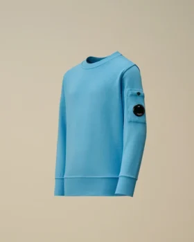 U16 Diagonal Fleece-Sweatshirt met ronde hals en lensmotief