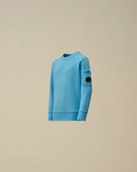 U16 Diagonal Fleece-Sweatshirt met ronde hals en lensmotief