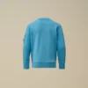 U16 Diagonal Fleece-Sweatshirt met ronde hals en lensmotief