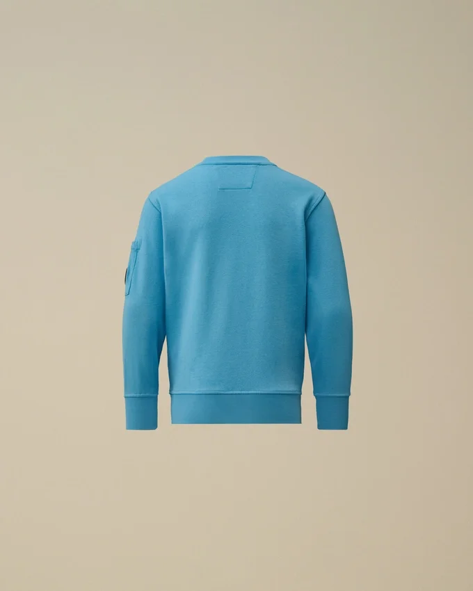 U16 Diagonal Fleece-Sweatshirt met ronde hals en lensmotief