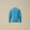 U16 Diagonal Fleece-Sweatshirt met ronde hals en lensmotief