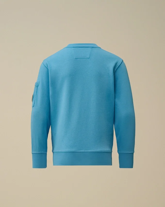 U16 Diagonal Fleece-Sweatshirt met ronde hals en lensmotief