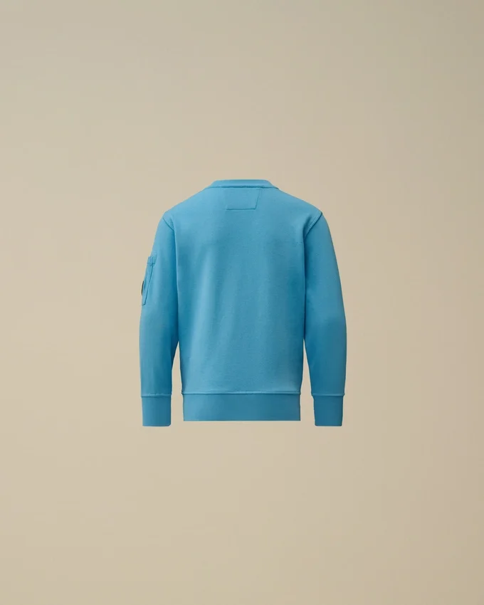 U16 Diagonal Fleece-Sweatshirt met ronde hals en lensmotief