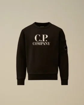 U16 Diagonal Fleece-Sweatshirt met ronde hals en logo