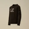 U16 Diagonal Fleece-Sweatshirt met ronde hals en logo