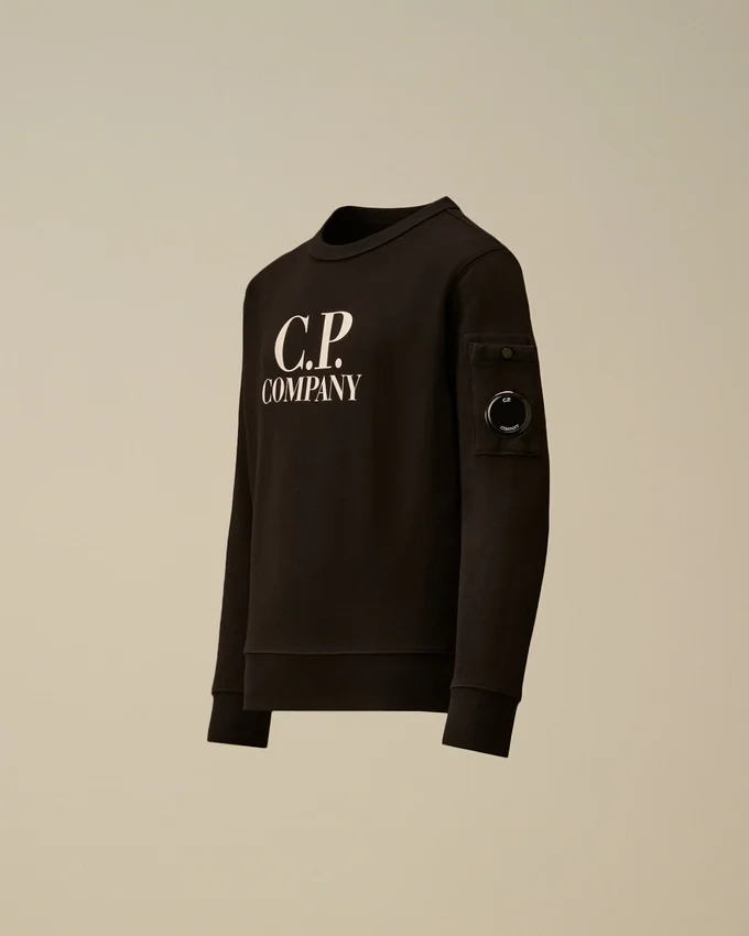 U16 Diagonal Fleece-Sweatshirt met ronde hals en logo