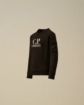 U16 Diagonal Fleece-Sweatshirt met ronde hals en logo