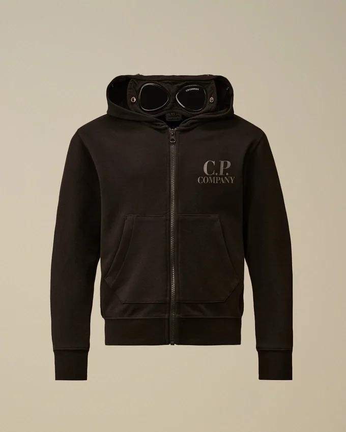 U16 Diagonal Fleece Zip Goggle-sweatshirt