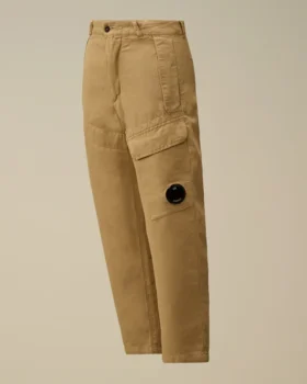 U16 katoen/linnen cargo-broek met Lens-motief