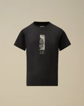 U16 katoenen jersey 30/1 T-shirt met korte mouwen en Britse zeeman-afbeelding