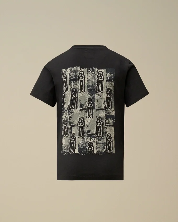 U16 katoenen jersey 30/1 T-shirt met korte mouwen en Britse zeeman-afbeelding