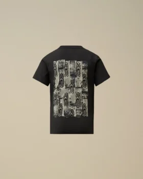 U16 katoenen jersey 30/1 T-shirt met korte mouwen en Britse zeeman-afbeelding