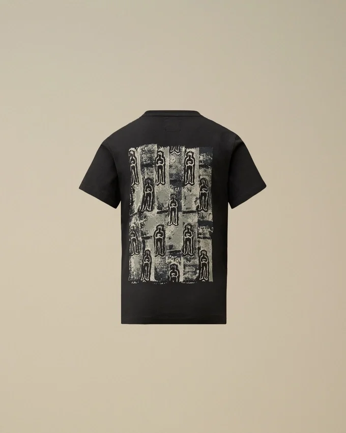 U16 katoenen jersey 30/1 T-shirt met korte mouwen en Britse zeeman-afbeelding