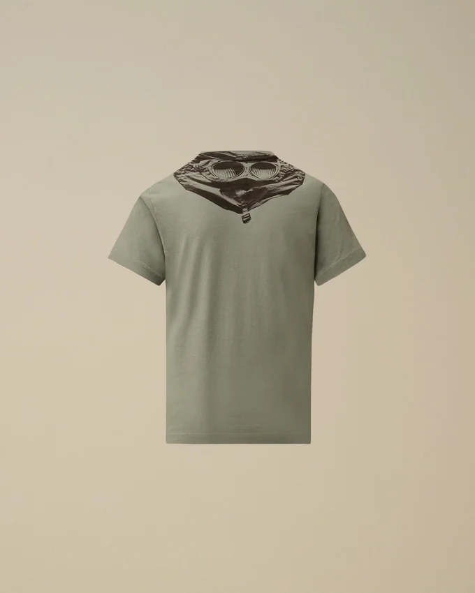 U16 katoenen jersey 30/1 T-shirt met korte mouwen en ‘Goggle’-print